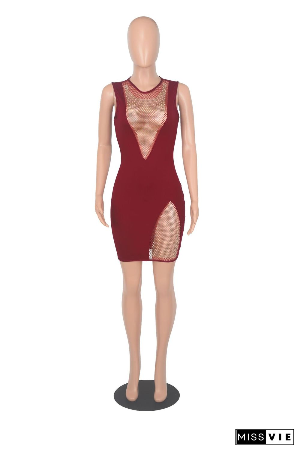 Sleeveless Hot Drill Bodycon Dress