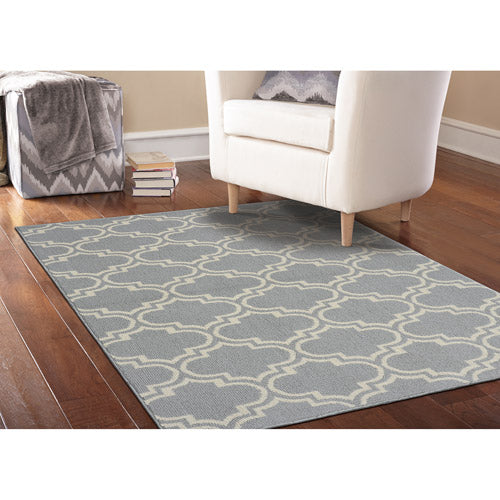 Garland Rug Silhouette 5 ft. x 7 ft. Area Rug Silver/Ivory