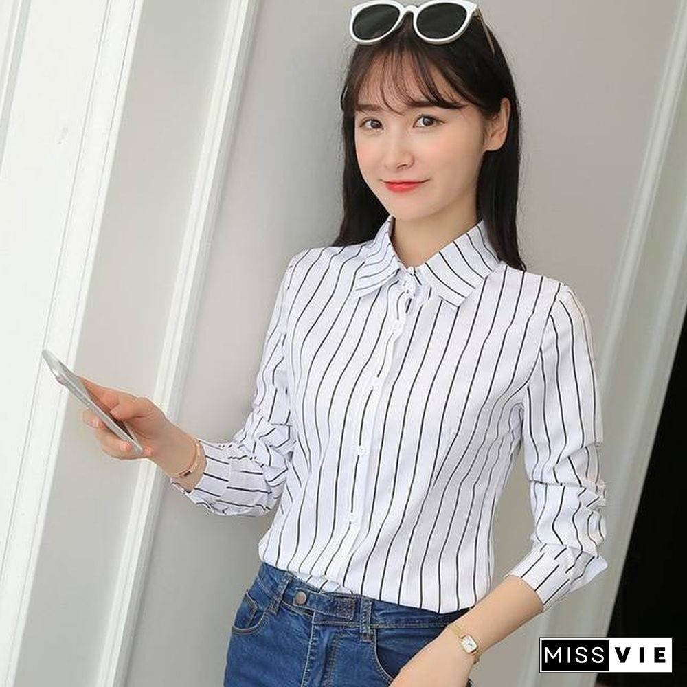 Women Tops And Blouses Office Lady Blouse Slim Shirts Women Blouses Plus Size Tops Casual Shirt Female Blusas