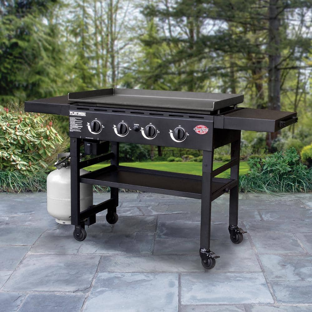 Char-Griller 4-Burner Propane Gas Griddle in Black 8936