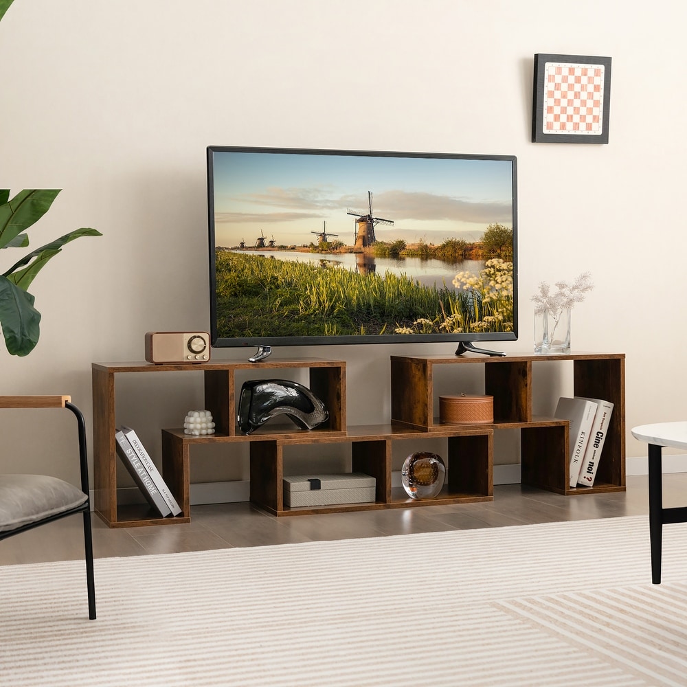 Costway 3 Pieces TV Console Stand Modern Entertainment Center Storage