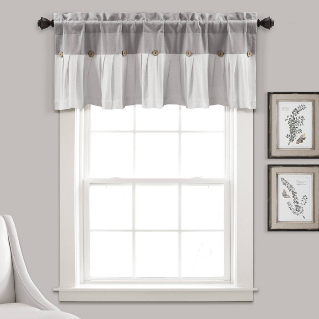 Farmhouse Linen Button Window Valance Lush D cor