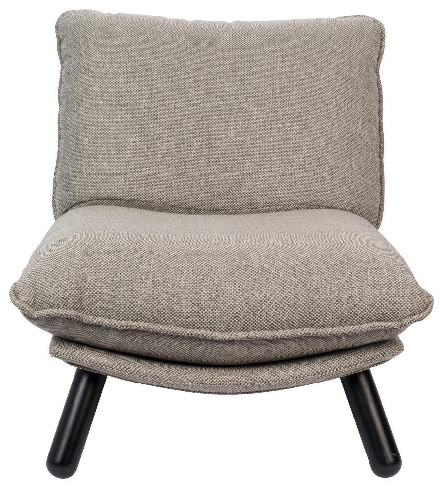 Light Grey Slipper Chair  Zuiver Lazy Sack   Midcentury   Armchairs And Accent Chairs   by Luxury Furnitures  Houzz