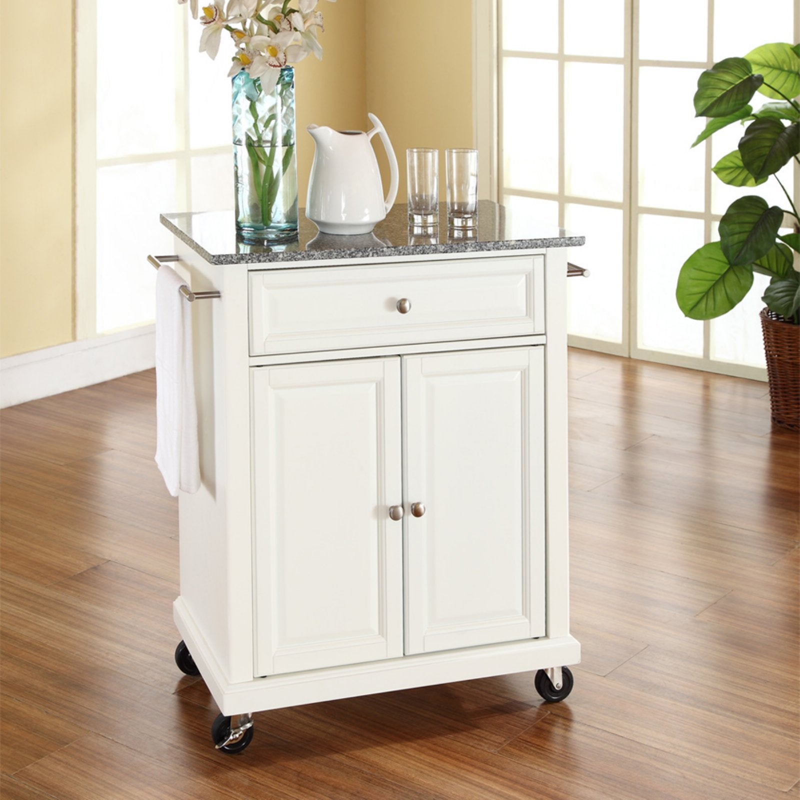 Crosley Solid Granite Top Portable Kitchen Cart/Island