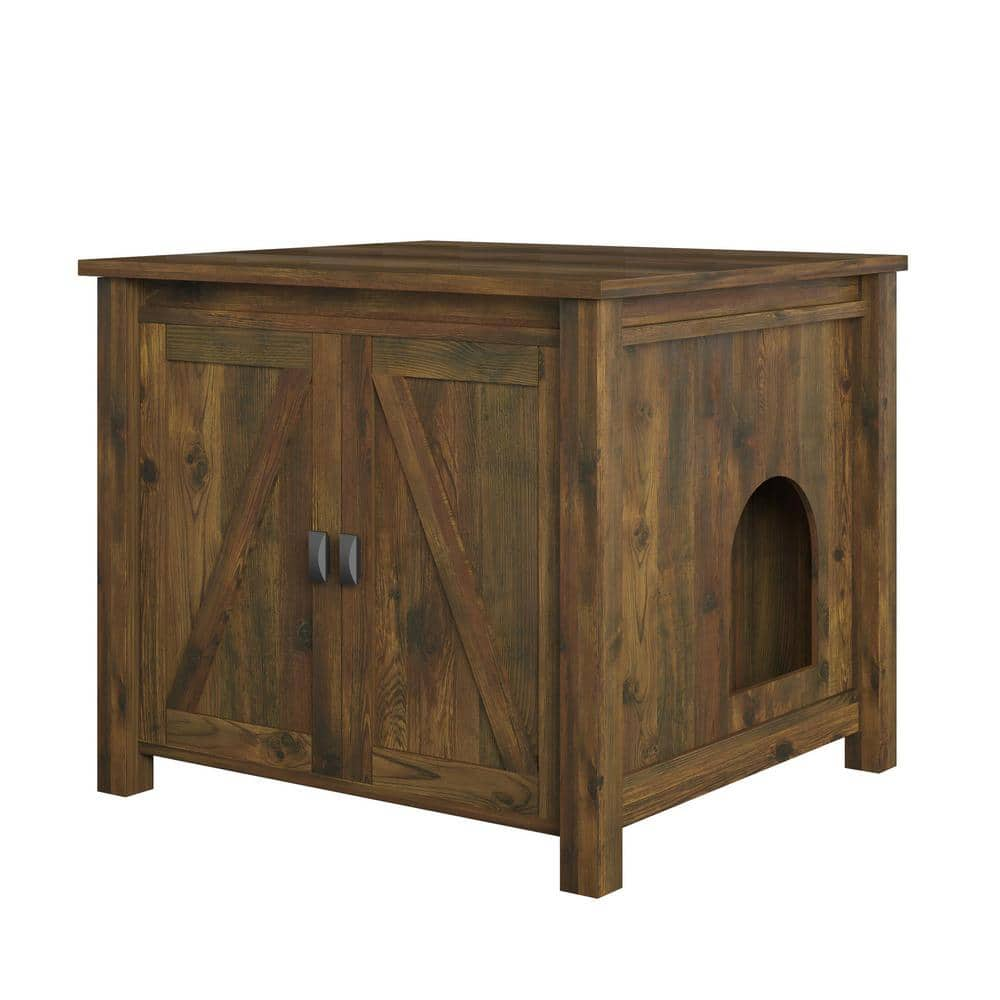 OLLIE & HUTCH Farmington Litter Box Enclosure, Rustic 4816846COM