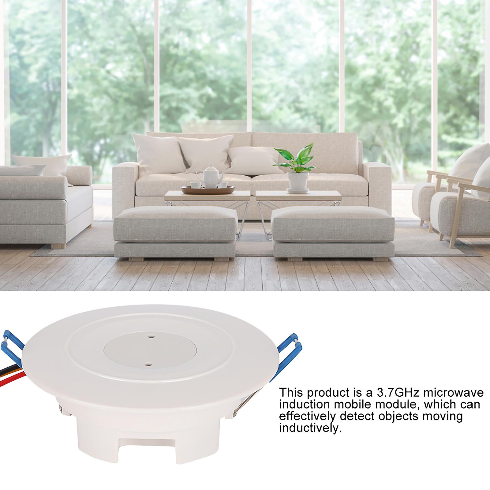 3.7ghz Microwave Sensor Body Motion Detector Smart Light Switch For Corridor Embedded Ceiling Mount Ac110240v