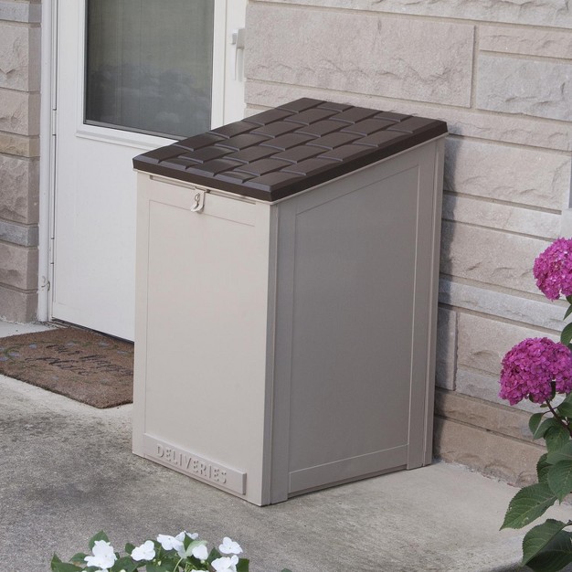 Cosco Outdoor Living Boxguard Large Lockable Package Delivery And Storage Box 6 3 Cubic Ft