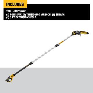 DW 20V MAX 8in. Cordless Battery Powered Pole Saw Tool Only DCPS620B