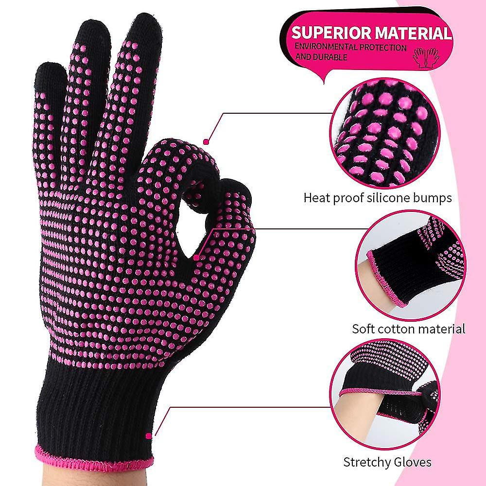 2 Pcs Heat Resistant Gloves With Silicone Bumps， (new Upgraded ) Professional