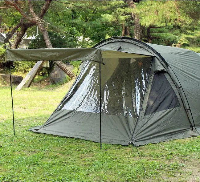 High Quality tube shape outdoor tent with sunshade tarp camping tunnel tent