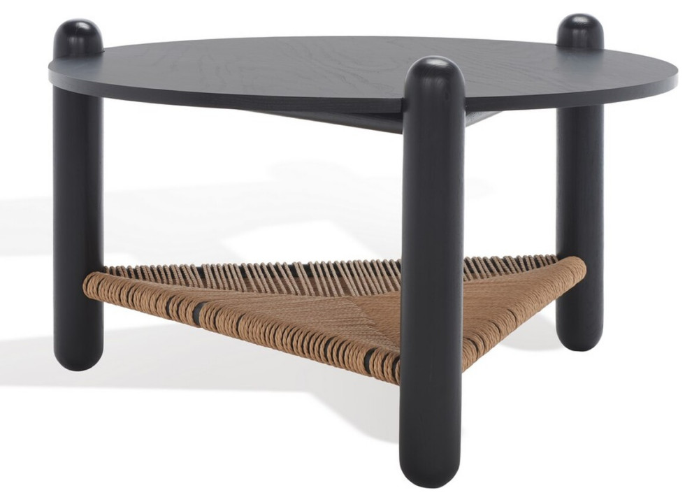 Safavieh Macianna Woven Shelf Coffee Table   Beach Style   Coffee Tables   by Safavieh  Houzz