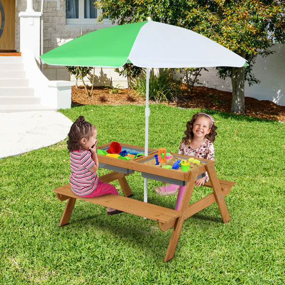 Costway 87694051 3 in 1 Kids Outdoor Picnic Water ...