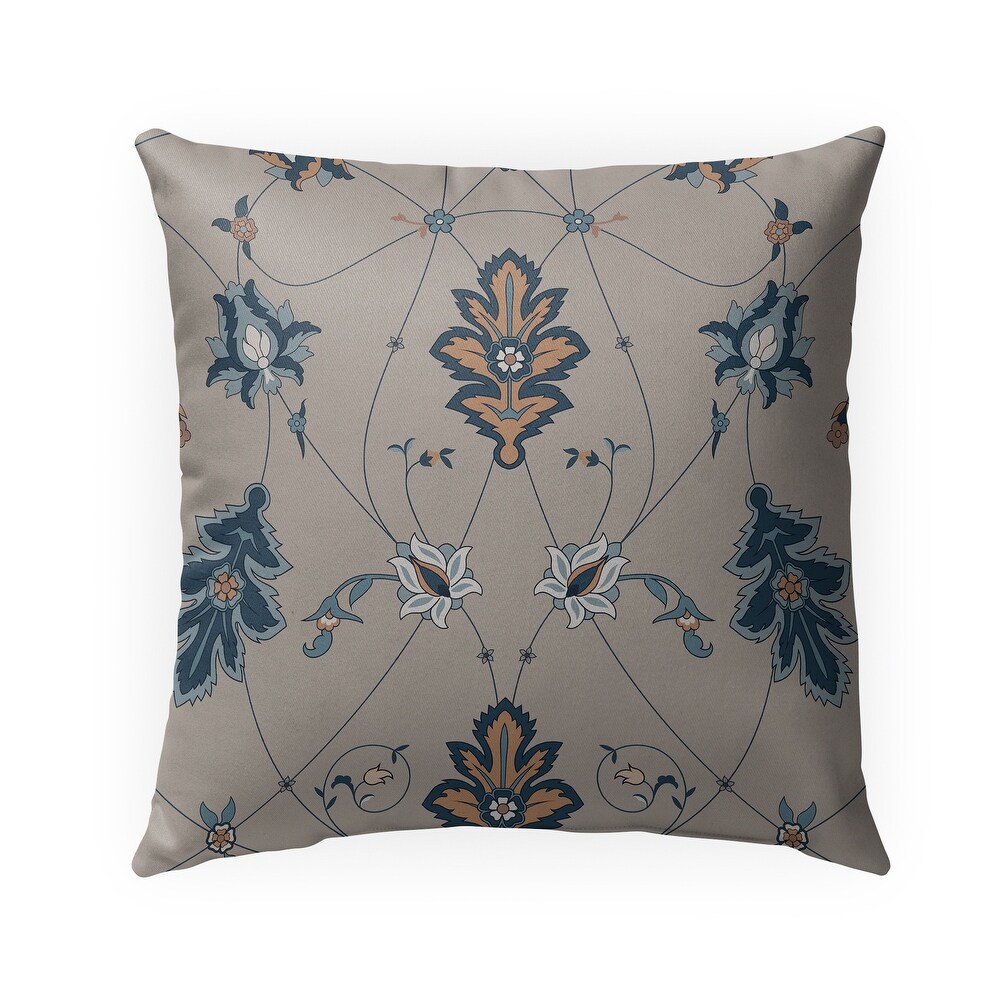 BABYLON BLUE   GREY Outdoor Pillow By Marina Gutierrez