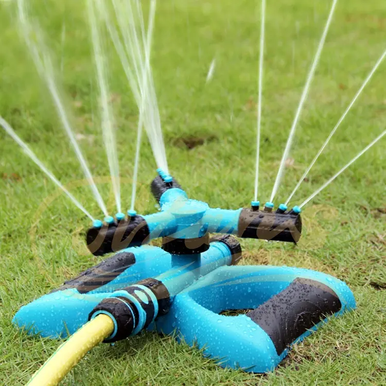 Titans 2023 Hot Sale Ground plug Garden Lawn Water Sprinkler   360 Degree Rotate Sprinkler Three pronged Rotary Sprinkler Automa