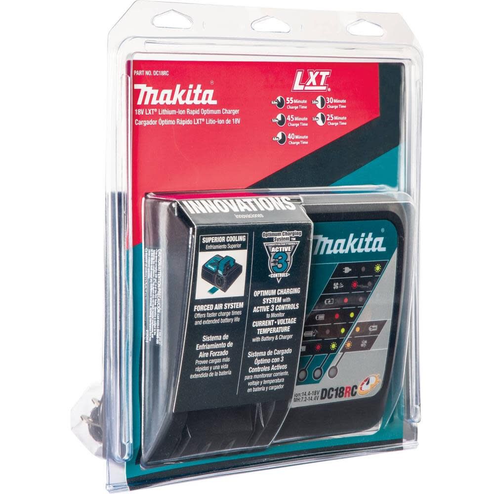 Makita 18V Lithium-Ion Rapid Optimum Charger DC18RC from Makita