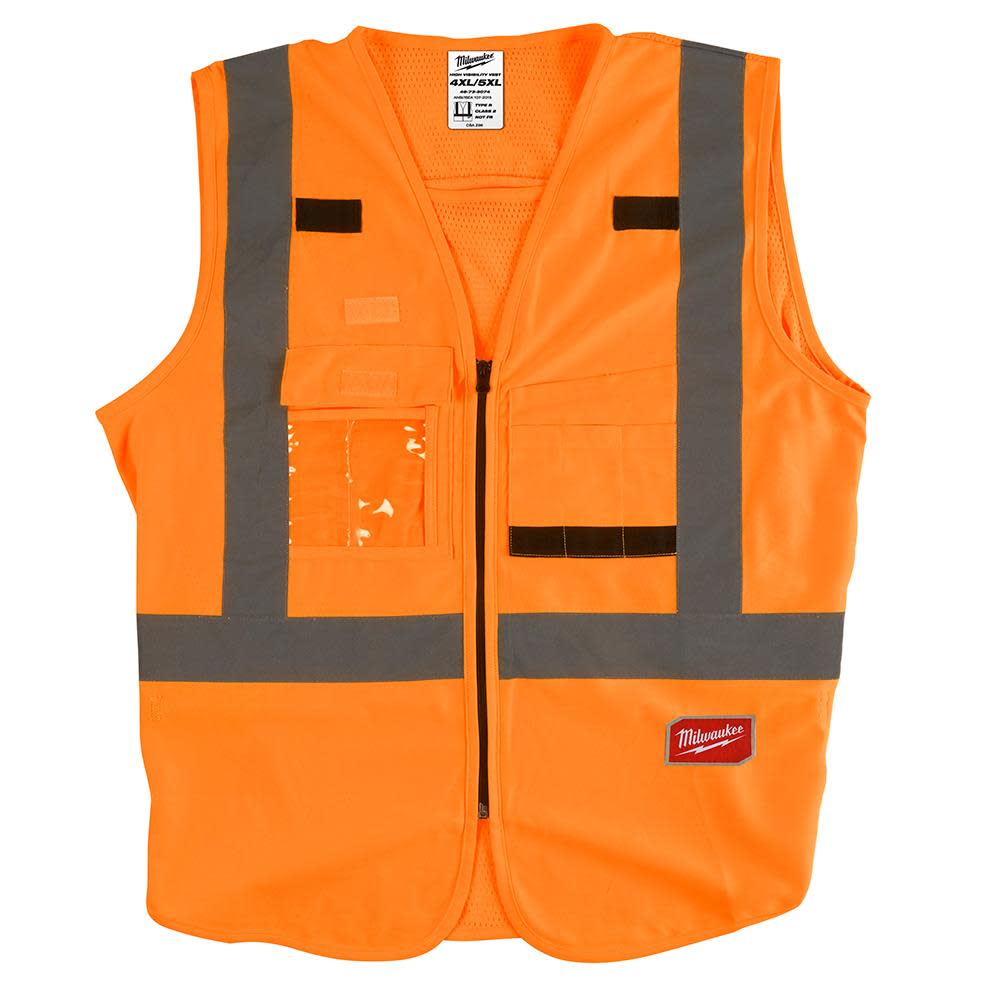 Milwaukee High Visibility Orange Safety Vest X2X/3X CSA