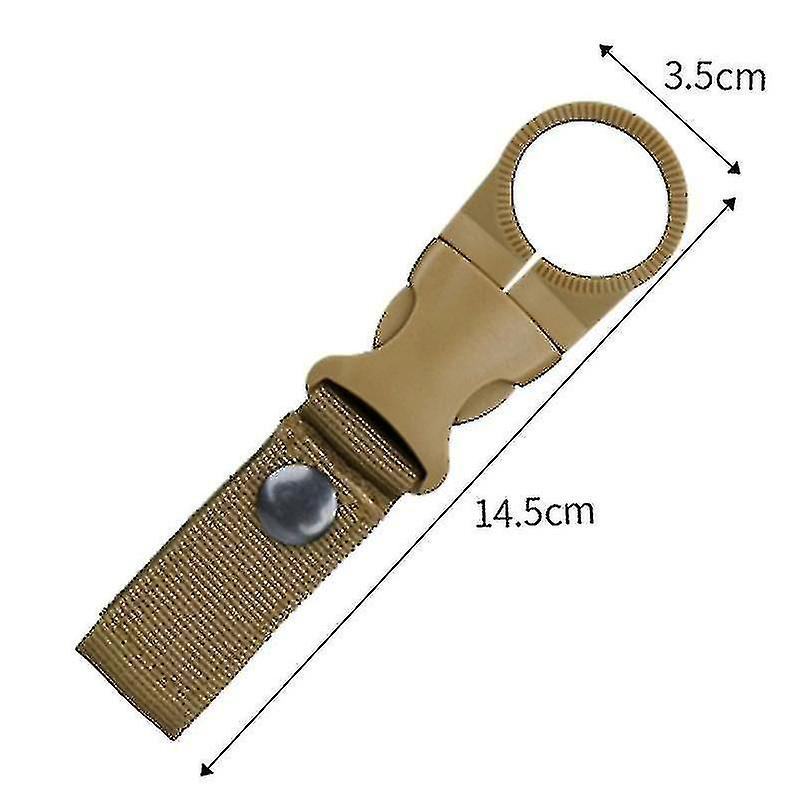 2pcs Outdoor Beverage Water Bottle Hooks Outdoor Tactical Nylon Braided Strap Clips Carabiner Portab