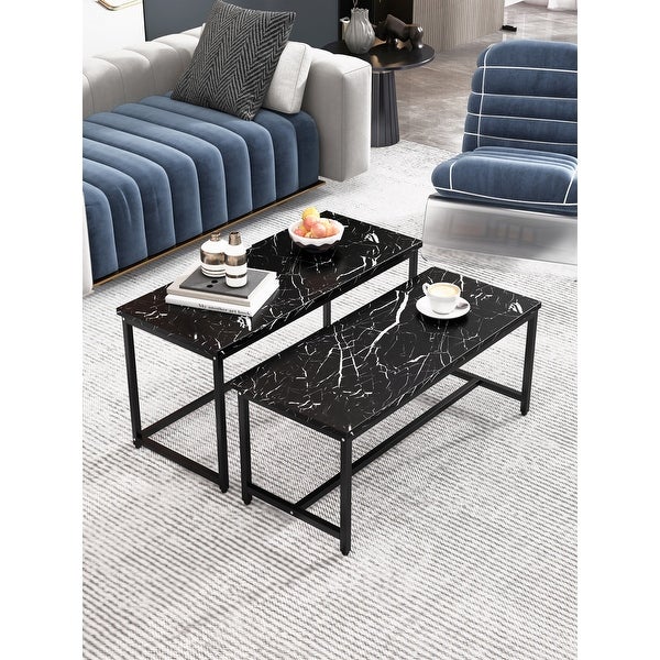 2pc Nesting Coffee Tables Set