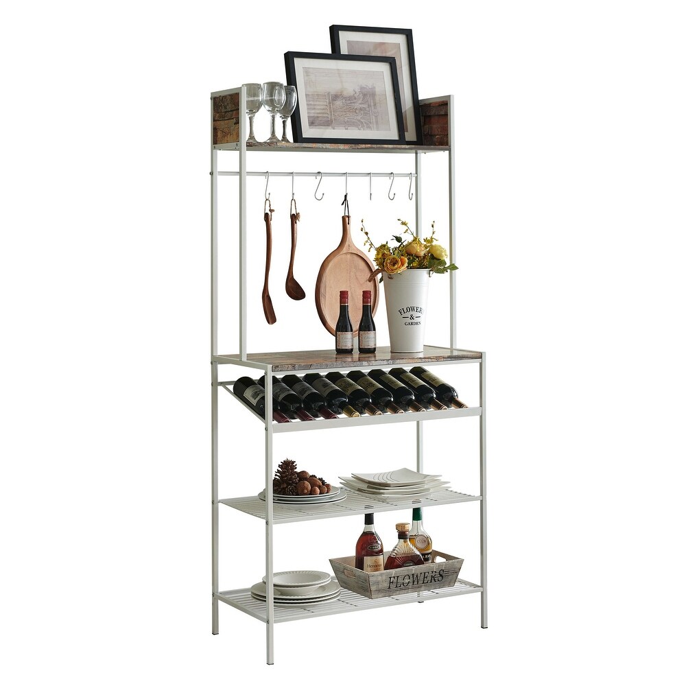 Red Tile Baker’s Rack (White)