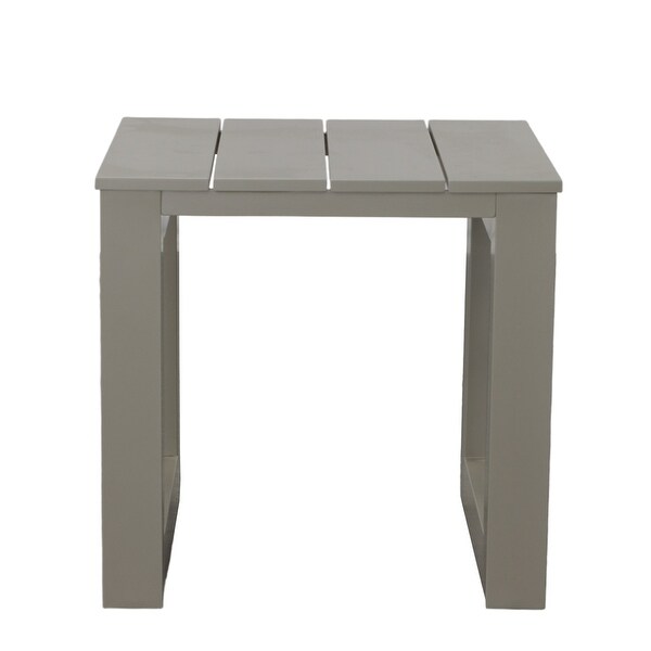 21.3 in. Aluminum modern End Table for Outdoor Yard