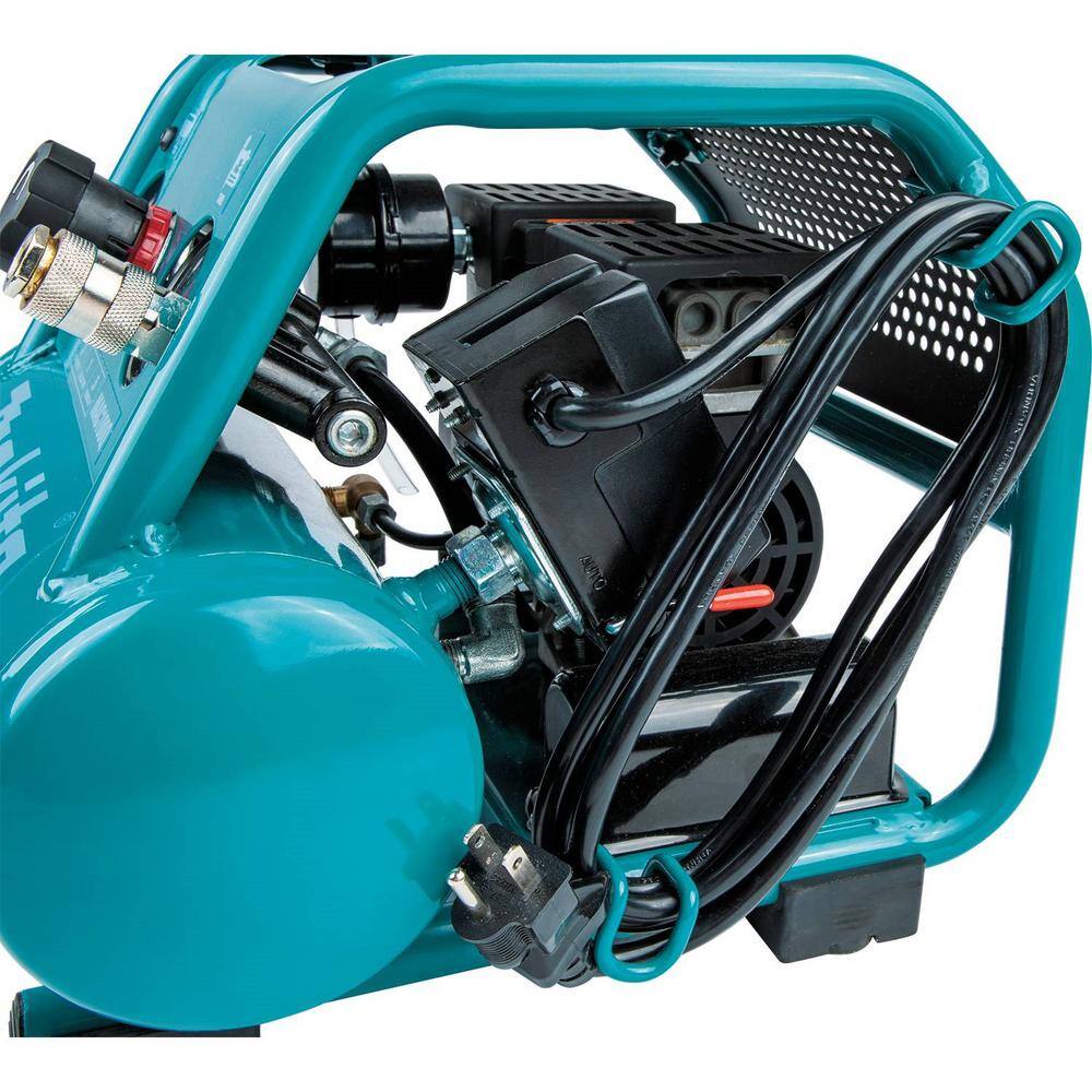 Makita Quiet Series 12 HP 1 Gal. Compact Oil-Free Electric Air Compressor and 18-Gauge Brad Nailer Combo Kit MAC100QK1