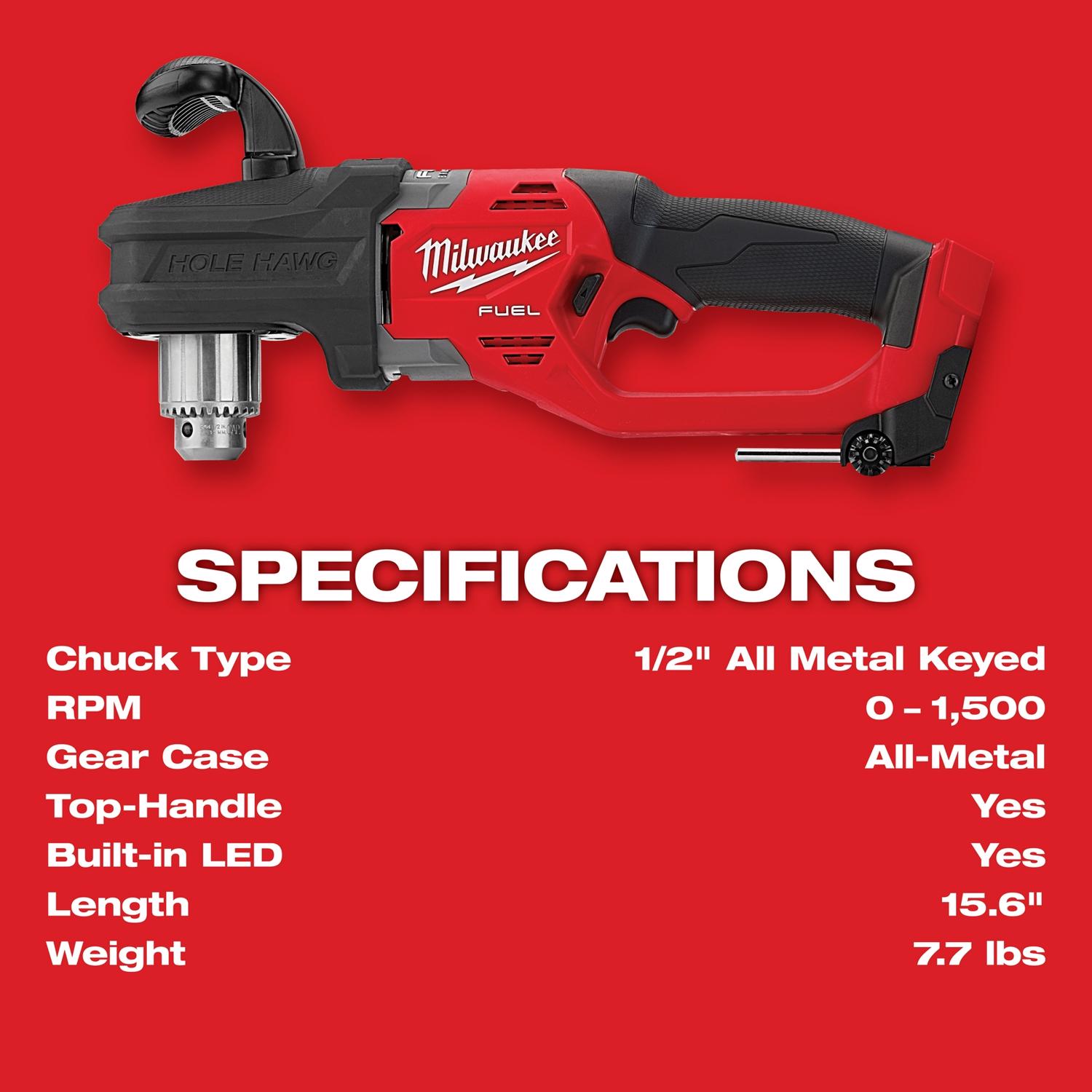 MW M18 18 V 1/2 in. Brushless Cordless Drill Tool Only