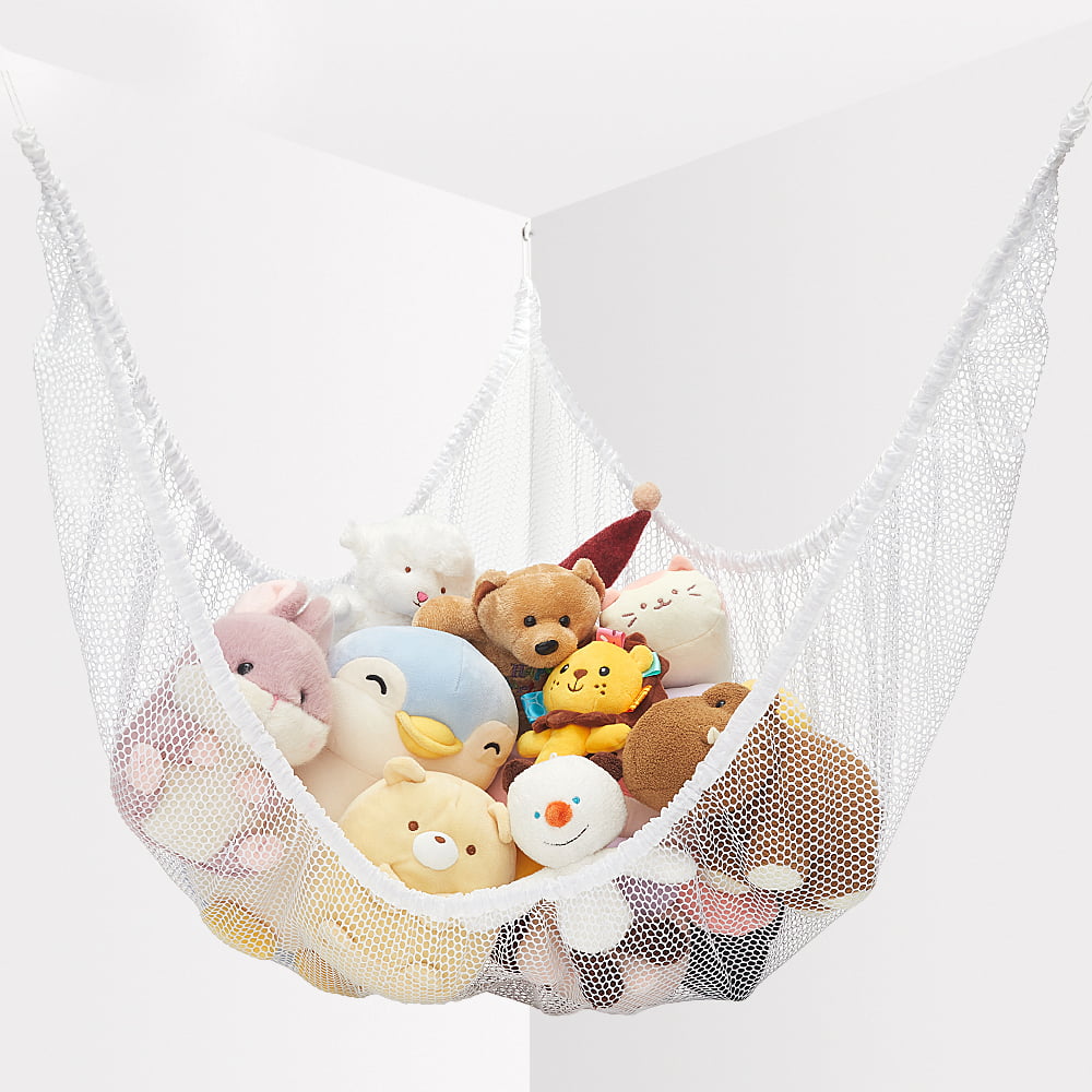 Cooltop Toy Hammock Storage Polyester Organizer Hammock Mesh Net for Stuffed Animals for Bedroom Kid Room Corner