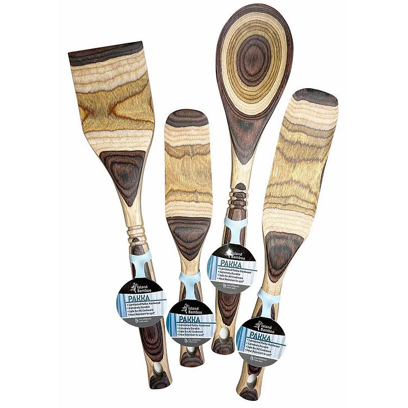 Island Bamboo Pakkawaood Utensil Gift Set of 4