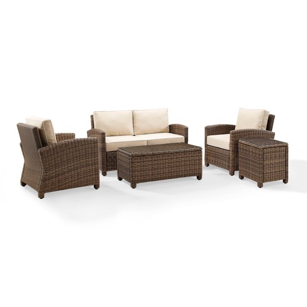 Bradenton 5pc Outdoor Wicker Conversation Set Crosley