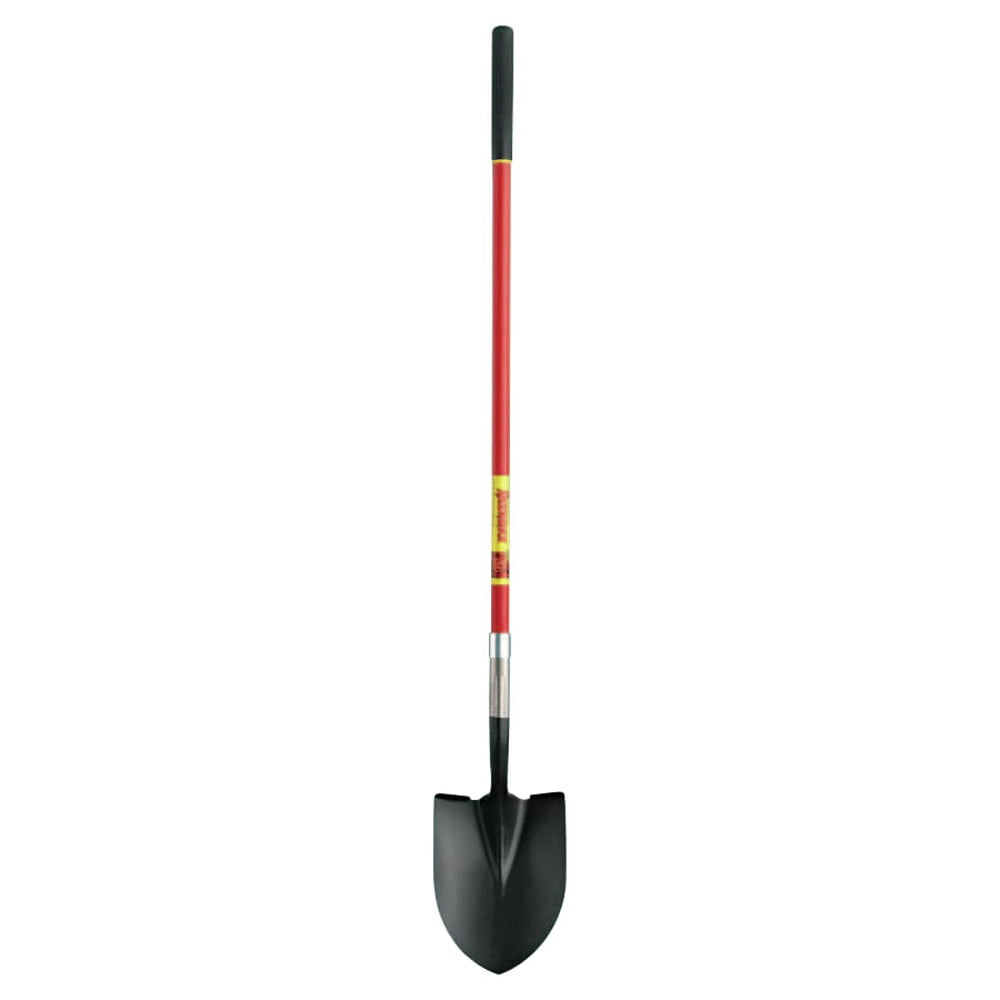 8.75 in. x 12 in. Blade Round Point Shovel with 48 in. Straight Fiberglass Cushion Grip Handle