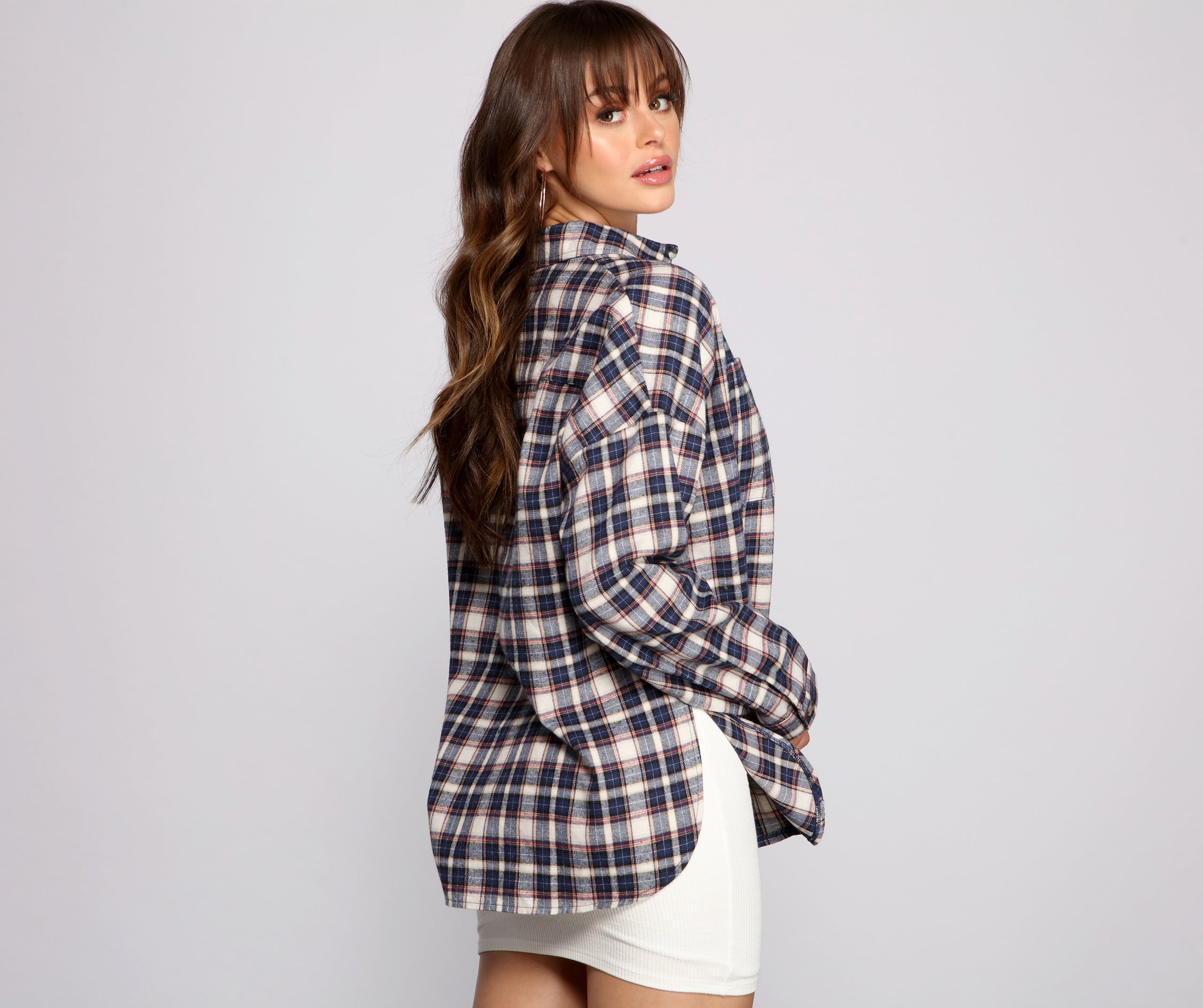 Flannel Mood Button Down Top