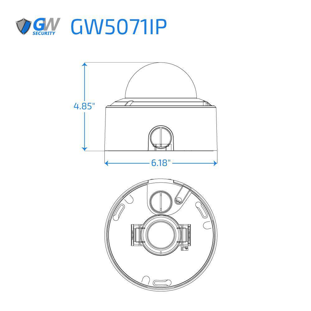 GW Security 4-Channel 5MP Security Surveillance System NVR with 4-Camera 2.8-12 mm Varifocal Zoom Lens 100 ft. Night Vision 1TB HDD GW5MP55NP-71-4PK