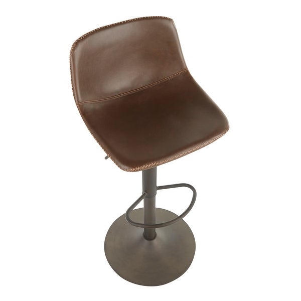 Carbon Loft Richard Adjustable Faux Leather Bar Stool - Set of 2