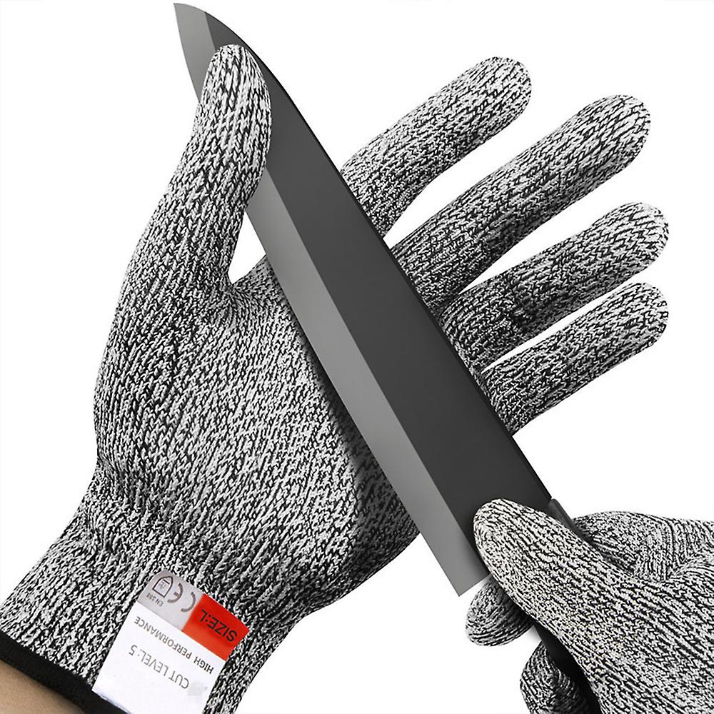 Anti-cut Gloves 5 Grade Safety Cut Proof Stab Resistant Stainless Steel Wire Metal Mesh Kitchen Butcher Cut-resistant Safety Gloves S (20cm)