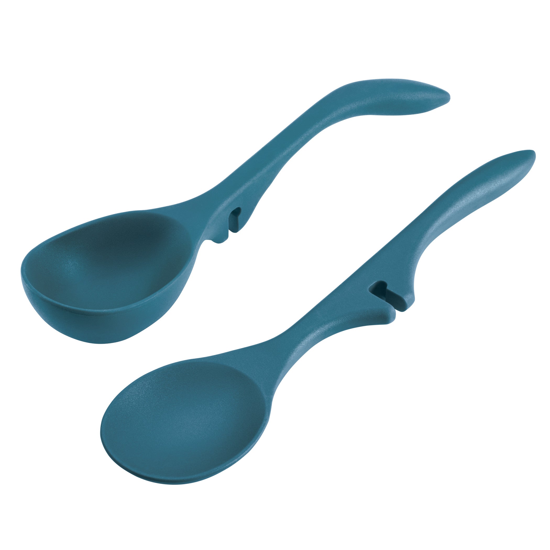 Rachael Ray Lazy Tool Kitchen Utensils Spoon Ladle and Turner Set, 4-Piece, Marine Blue