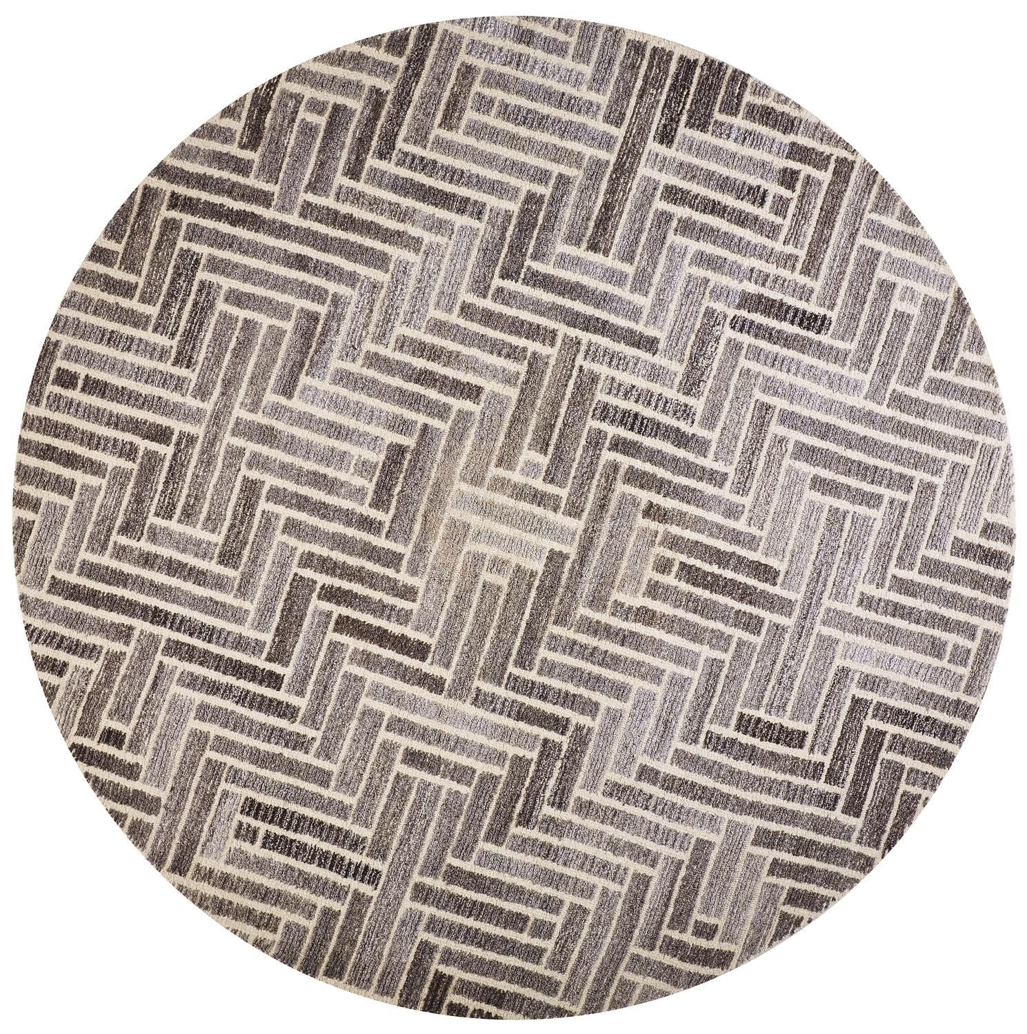 Palatez Hand Tufted Gray and Ivory Rug by BD Fine