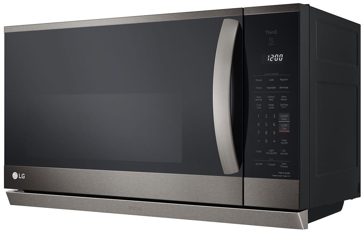 LG 2.1 Cu. Ft. PrintProof Black Stainless Steel Wi-Fi Enabled Over-The-Range Microwave Oven With EasyClean