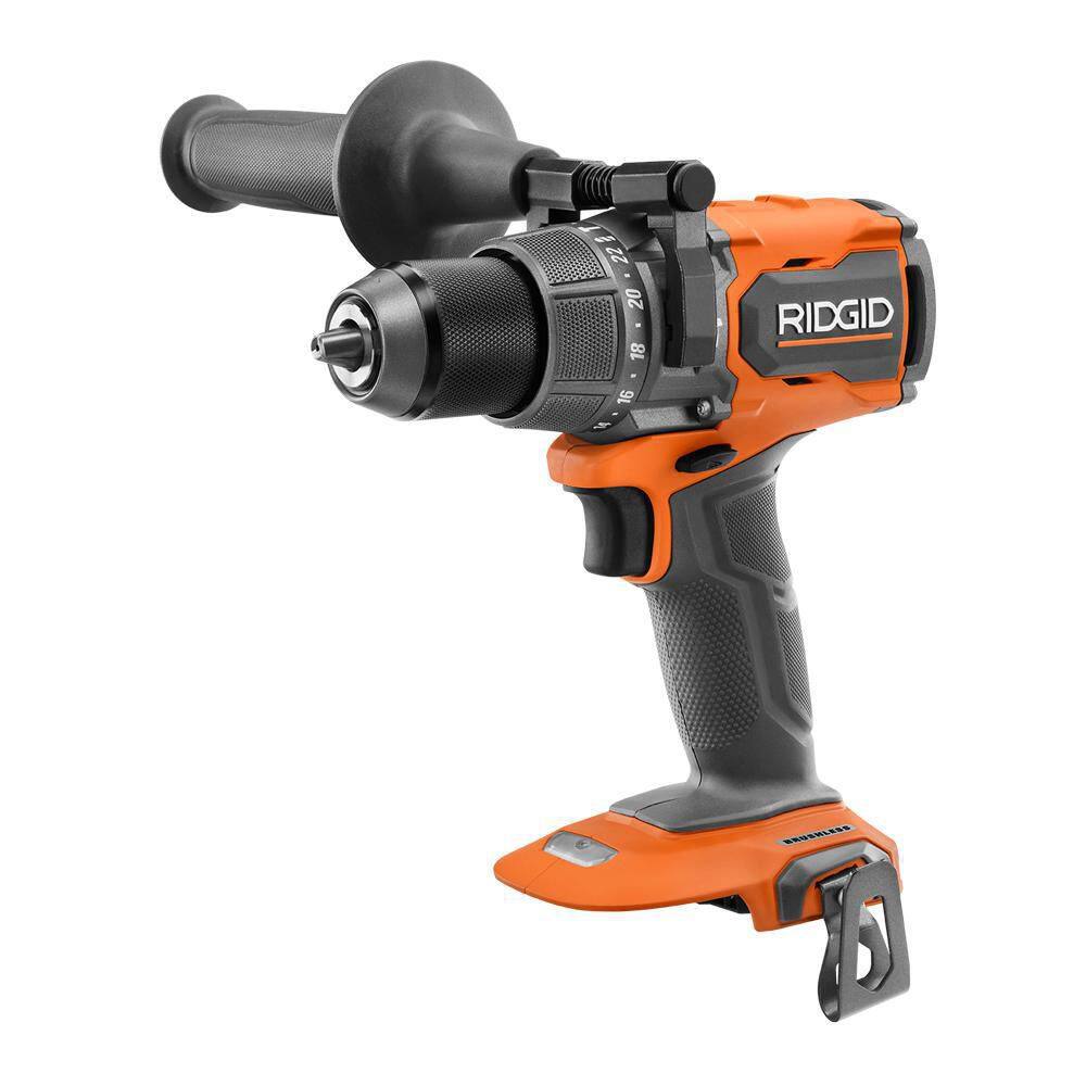 RIDGID 18V Brushless Cordless 12 in. High Torque Hammer DrillDriver (Tool Only) R861152B