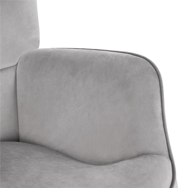 Yaheetech Velvet Upholstered Accent Chair With Tufted High Back Metal Legs For Living Room