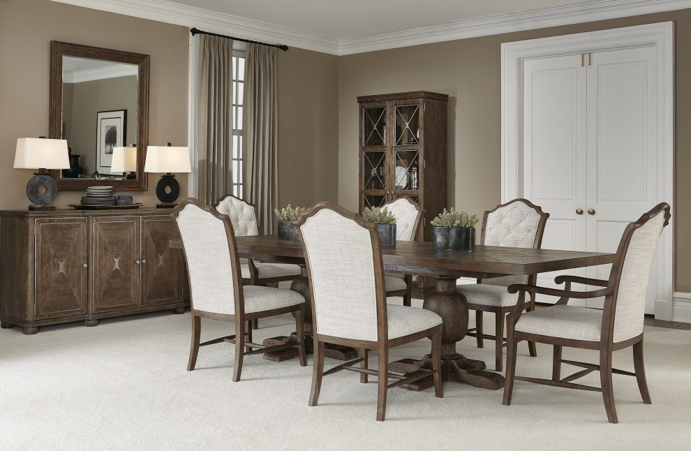 Bernhardt Rustic Patina Side Chair  Peppercorn Finish   Transitional   Dining Chairs   by HedgeApple  Houzz