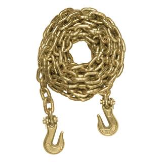 CURT 14' Transport Binder Safety Chain with 2 Clevis Hooks (26400 lbs. Yellow Zinc) 80309