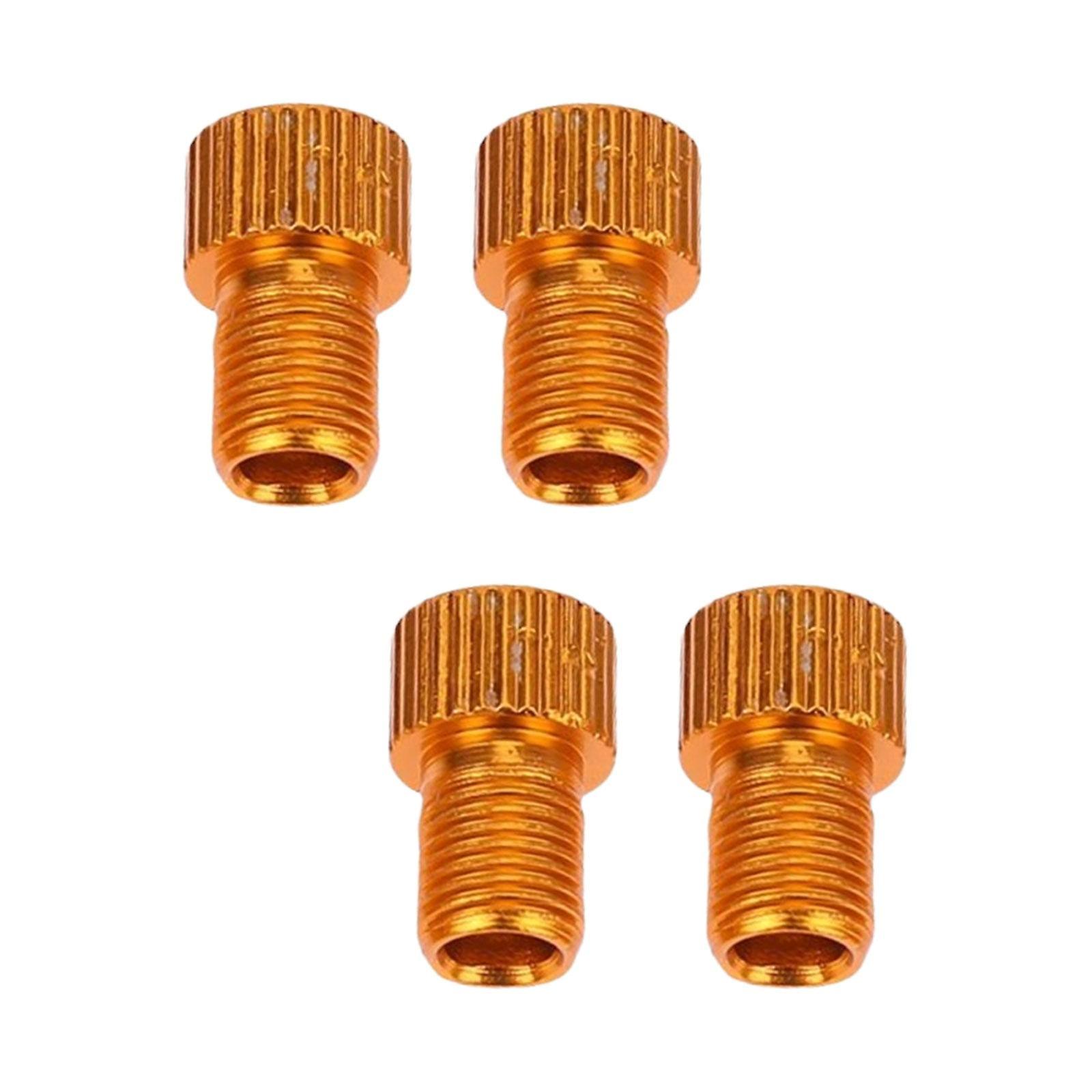 4x Bike Valve Adapter Replacement Conversion For Cycling Road Bike Equipment Yellow