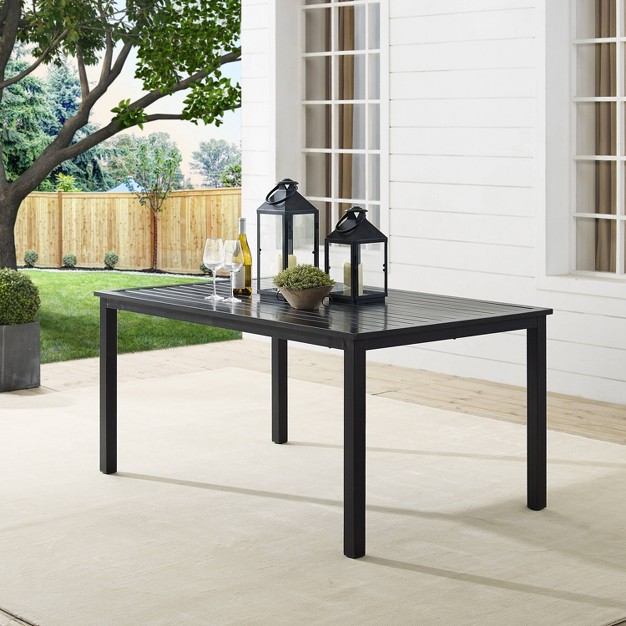 Kaplan Rectangle Outdoor Dining Table Oil Rubbed Bronze Crosley