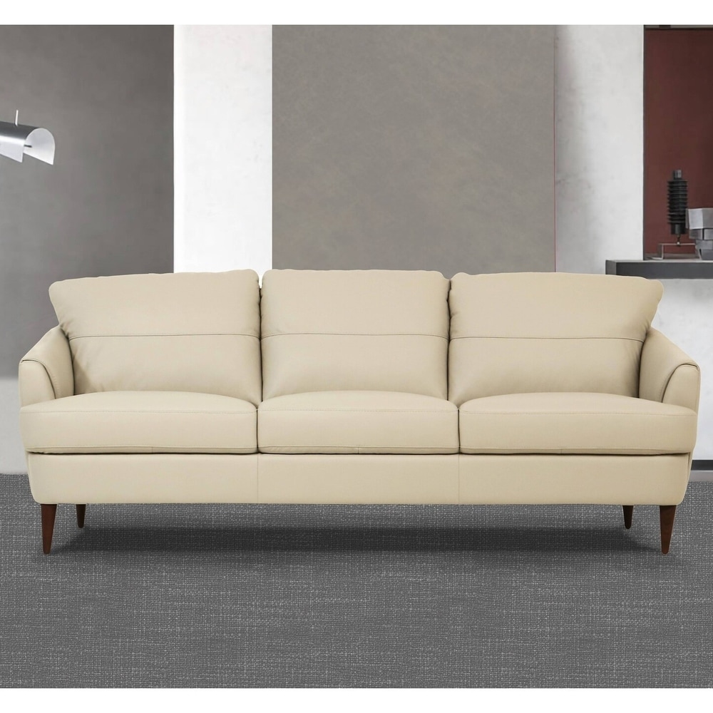 Carson Carrington Ullberga Pearl Gray Leather T shaped Sofa