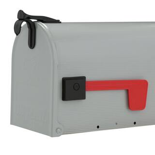 Architectural Mailboxes Grayson Gray Medium Steel Post Mount Mailbox ST1000AM