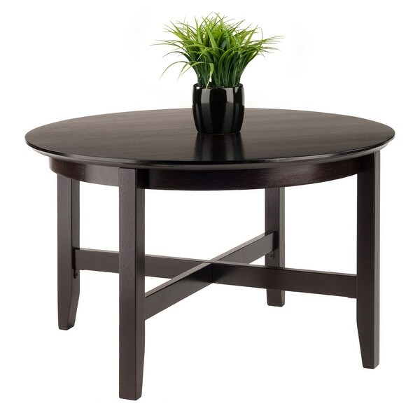 Skyline Decor Toby Round Coffee Table， Espresso