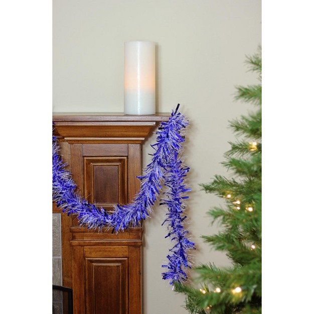 Festive Wide Cut Hanukkah Garland Blue white