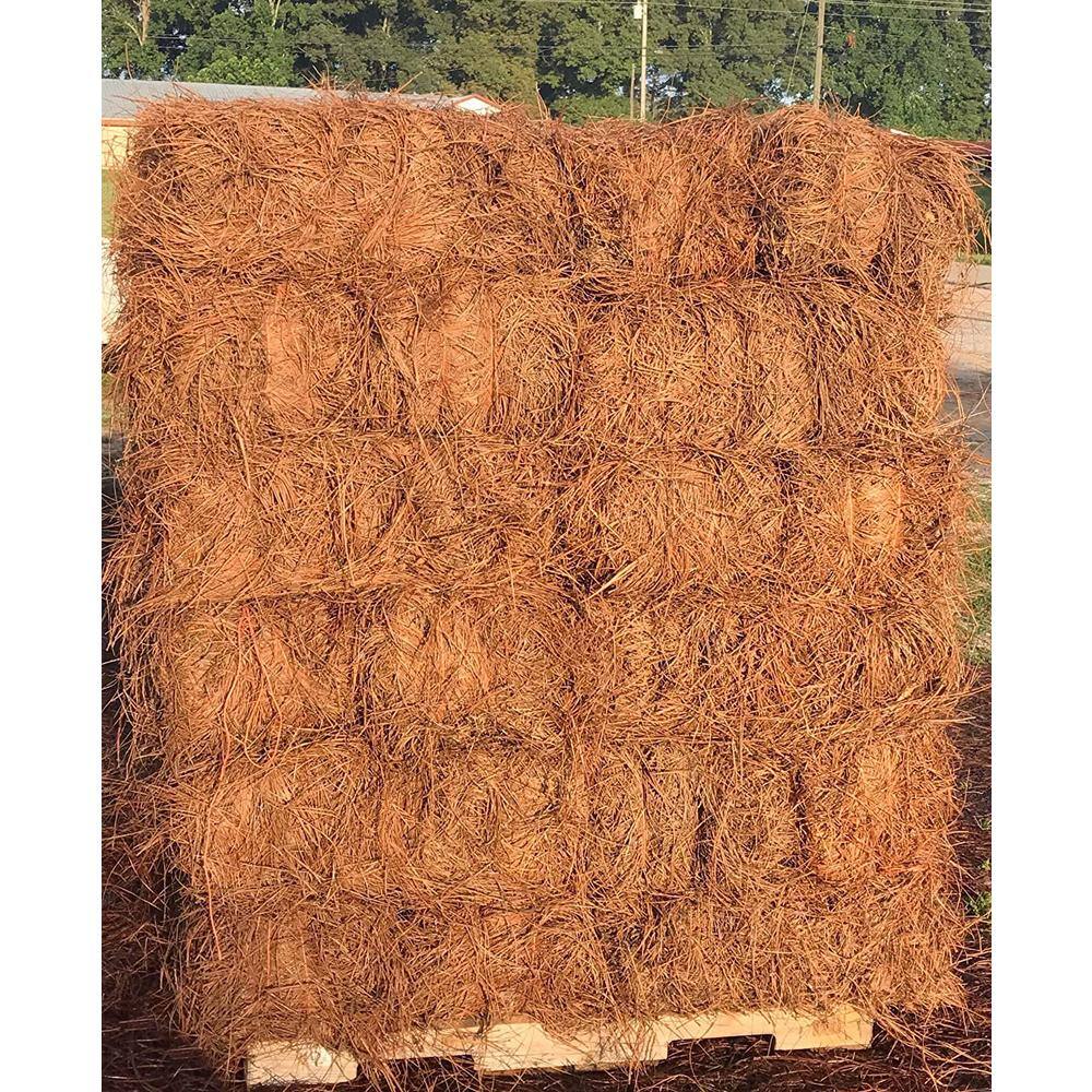 USA PINESTRAW Pallet of 2200 Sq.ft. Long Needle Pine Straw Mulch HD-J0-X09T-O0D4