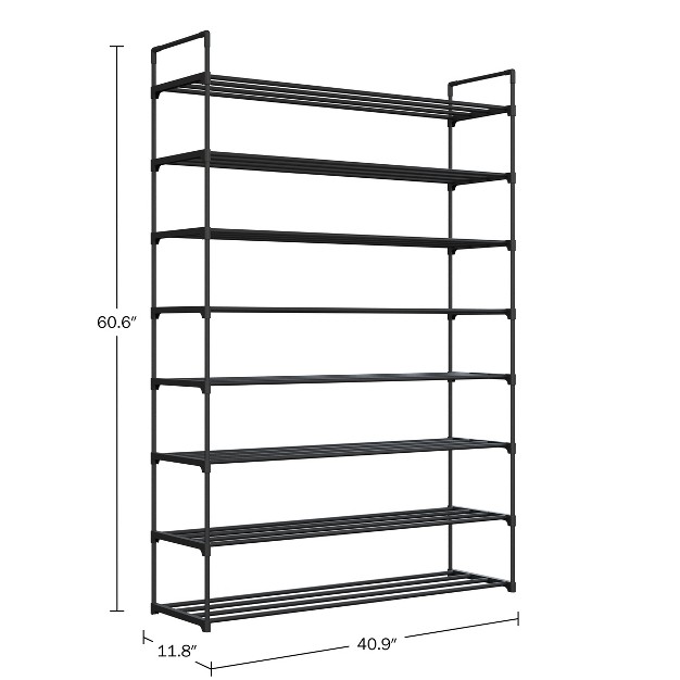 Home complete 8 tier Shoe Rack For 40 Pairs Black