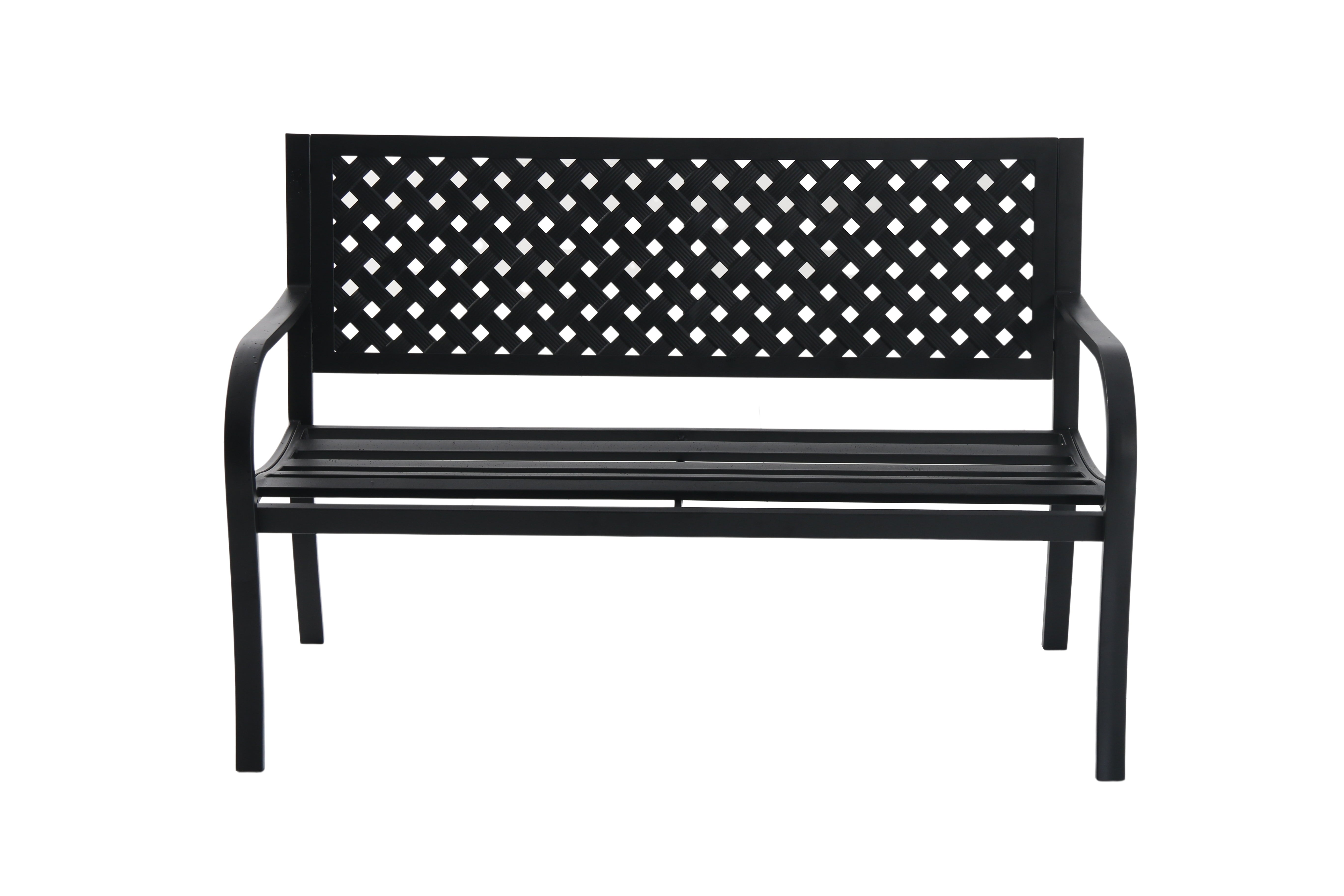 Mainstays Outdoor Durable Steel Bench - Black